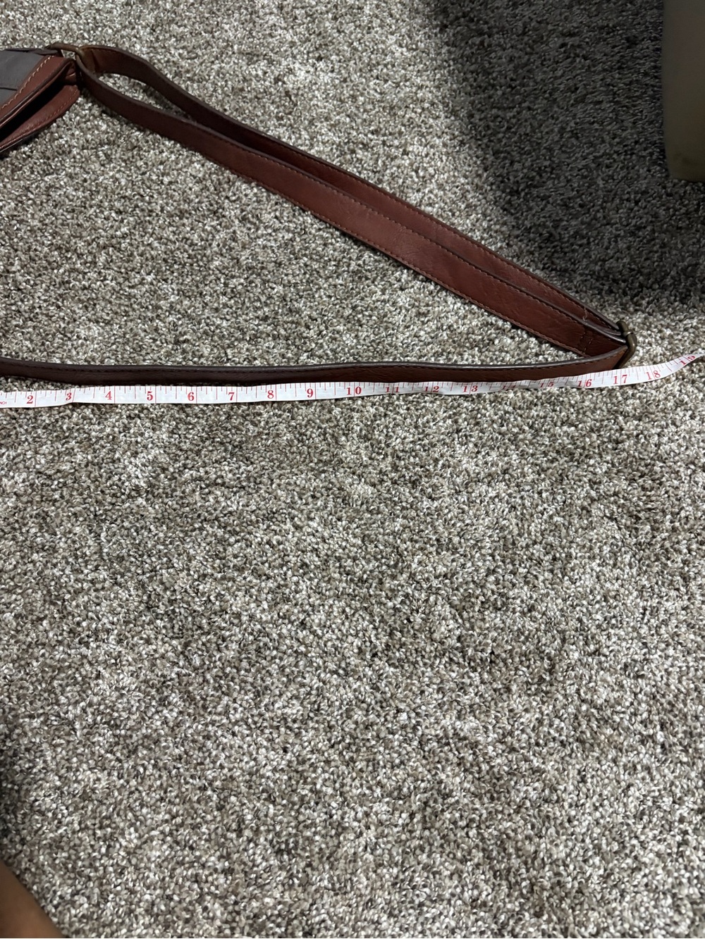 boc Gray and Brown Leather Crossbody Bag with Buckle Accent - Picture 8 of 8